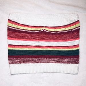 Striped Sweater Tube Top